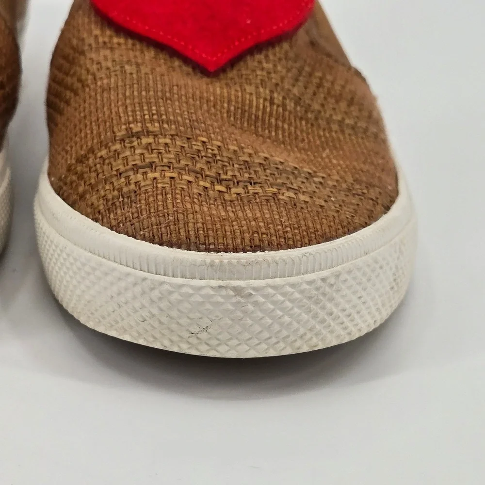 Lauren Ralph Lauren‎ Jinny Heart Patch Tweed Slip-On Sneakers 7B EU 37.5